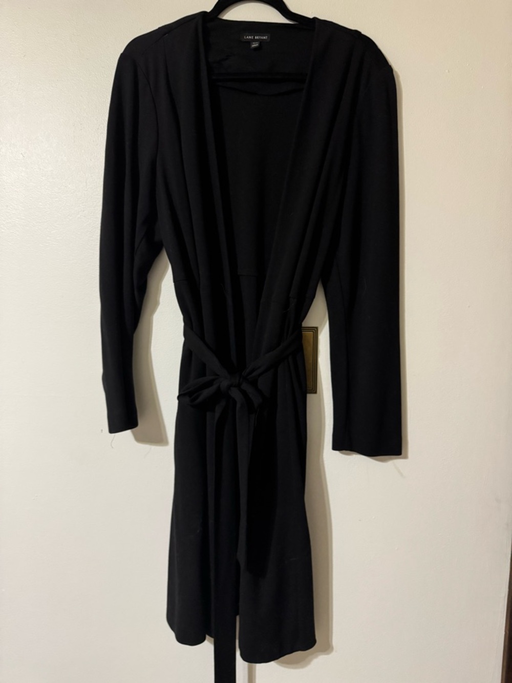 Lane Bryant Black Long Sleeve Light overcoat